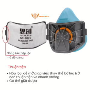 Tiện lợi của bán mặt nạ phòng độc KING PRO HighFlow Mask (Silicone)